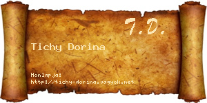 Tichy Dorina névjegykártya